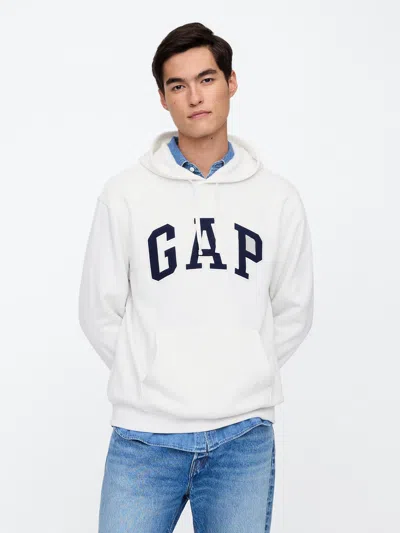 Gap Factory Relaxed Gap Logo Hoodie In White