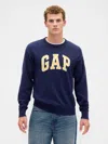 Gap Factory Relaxed Gap Logo Intarsia Sweater In Blue