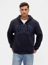 Gap Factory Relaxed Gap Logo Sherpa-lined Zip Hoodie In Blue