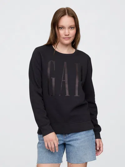 Gap Factory Relaxed Gap Logo Sweatshirt In Black