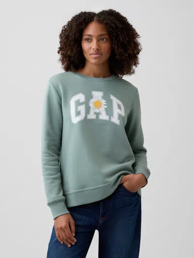 Gap Factory Relaxed Gap Logo Sweatshirt In Green