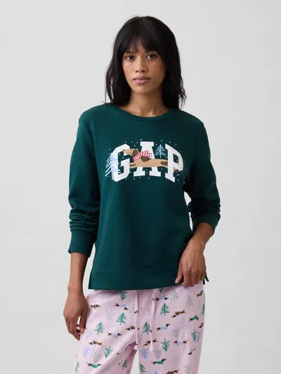Gap Factory Relaxed Gap Logo Sweatshirt In Green