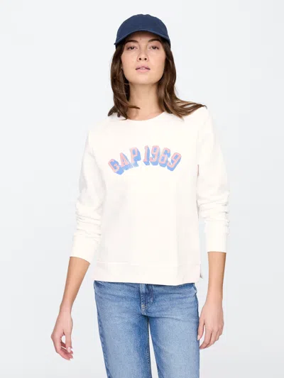Gap Factory Relaxed Gap Logo Sweatshirt In White