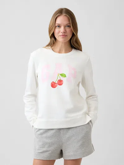Gap Factory Relaxed Gap Logo Sweatshirt In White