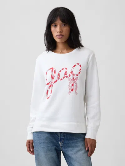 Gap Factory Relaxed Gap Logo Sweatshirt In White