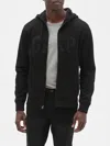 Gap Factory Relaxed Gap Logo Zip Hoodie In Black