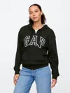 Gap Factory Relaxed Gap Logo Zip Hoodie In Black