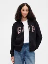 Gap Factory Relaxed Gap Logo Zip Hoodie In Black