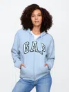 Gap Factory Relaxed Gap Logo Zip Hoodie In Blue