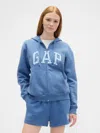 Gap Factory Relaxed Gap Logo Zip Hoodie In Blue