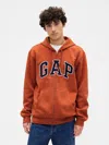 Gap Factory Relaxed Gap Logo Zip Hoodie In Brown