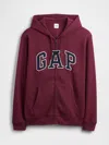 Gap Factory Relaxed Gap Logo Zip Hoodie In Burgundy