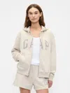 Gap Factory Relaxed Gap Logo Zip Hoodie In Neutral