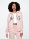 Gap Factory Relaxed Gap Logo Zip Hoodie In Pink