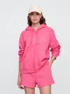 Gap Factory Relaxed Gap Logo Zip Hoodie In Pink