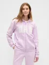 Gap Factory Relaxed Gap Logo Zip Hoodie In Purple