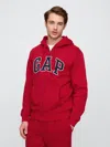 Gap Factory Relaxed Gap Logo Zip Hoodie In Red