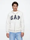 Gap Factory Relaxed Gap Logo Zip Hoodie In White
