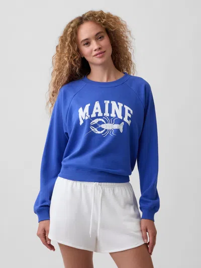 Gap Factory Relaxed Graphic Sweatshirt In Blue