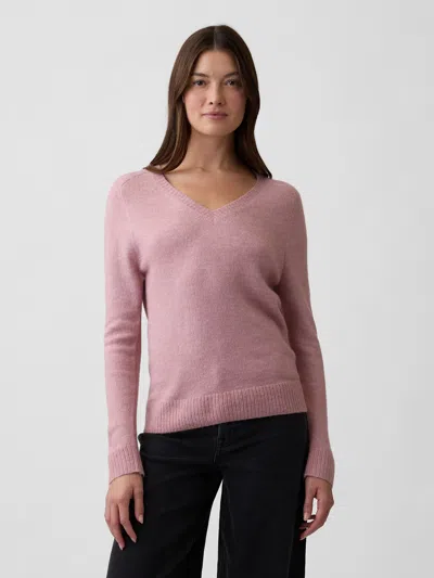 Gap Factory Relaxed Lightweight V-neck Sweater In Pink