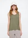 Gap Factory Relaxed Luxe Scoopneck Tank Top In Green