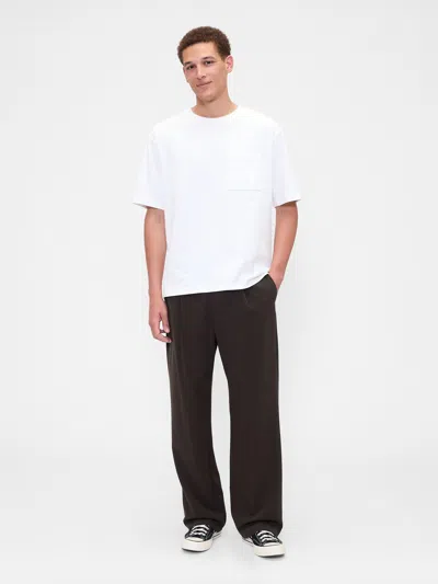 Gap Factory Relaxed Pleated Trousers In White