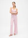 Gap Factory Relaxed Pointelle Wide-leg Pj Pants In Pink