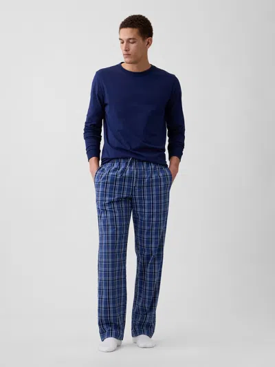 Gap Factory Relaxed Poplin Pj Pants In Blue