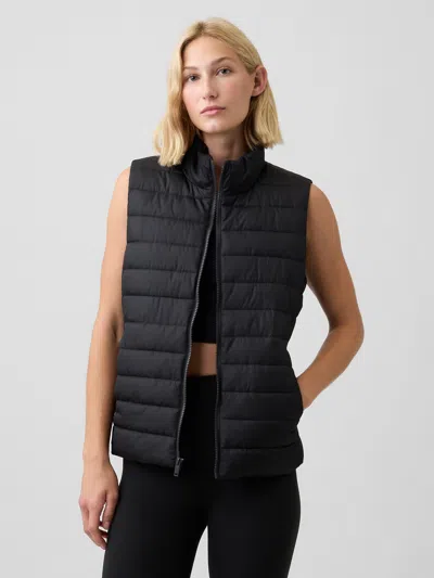 Gap Factory Relaxed Puffer Vest In Black