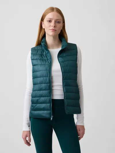 Gap Factory Relaxed Puffer Vest In Tropic Green