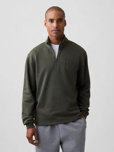 Gap Factory Relaxed Quarter-zip Sweatshirt In Bamboo
