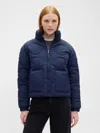 Gap Factory Relaxed Quilted Nylon Jacket In Blue