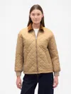 Gap Factory Relaxed Quilted Nylon Jacket In Nude