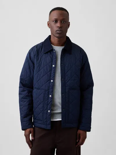 Gap Factory Relaxed Quilted Workwear Jacket In New Classic Navy