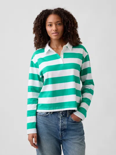 Gap Factory Relaxed Rugby Polo Shirt Shirt In Multi