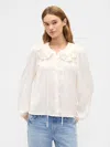 Gap Factory Relaxed Satin Ruffle Top