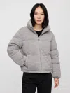Gap Factory Relaxed Short Puffer Jacket In Gray