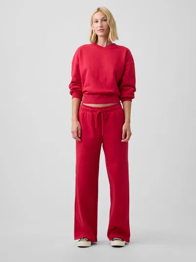 Gap Factory Relaxed Straight-leg Sweatpants In Crimson Red