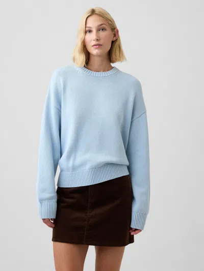 Gap Factory Relaxed Stripe Crewneck Sweater In Sail Blue