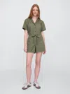 Gap Factory Relaxed Twill Utility Romper In Green