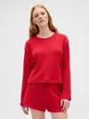 Gap Factory Relaxed Waffle-knit Pj T-shirt In Red