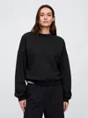 Gap Factory Relaxed Wedge Crewneck Sweatshirt In Black