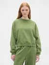 Gap Factory Relaxed Wedge Crewneck Sweatshirt In Green