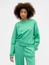 Gap Factory Relaxed Wedge Crewneck Sweatshirt In Green