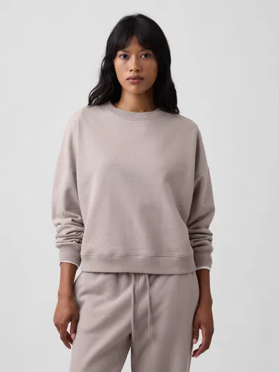 Gap Factory Relaxed Wedge Crewneck Sweatshirt In New Quail