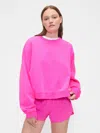 Gap Factory Relaxed Wedge Crewneck Sweatshirt In Pink