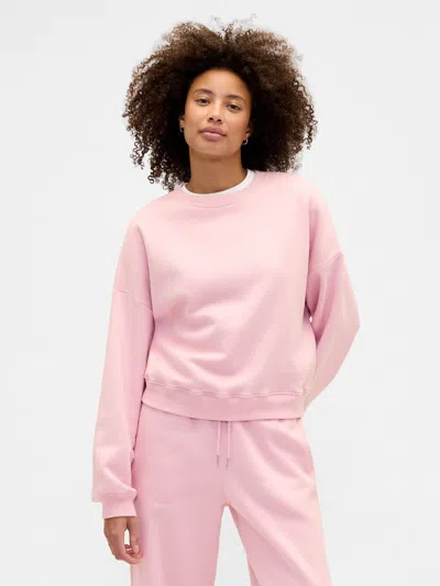 Gap Factory Relaxed Wedge Crewneck Sweatshirt In Pink