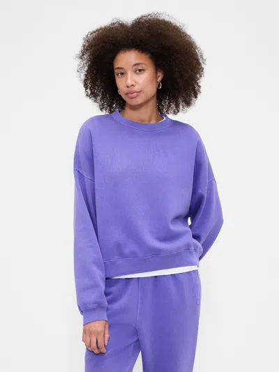 Gap Factory Relaxed Wedge Crewneck Sweatshirt In Purple