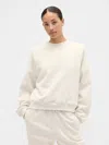 Gap Factory Relaxed Wedge Crewneck Sweatshirt In White