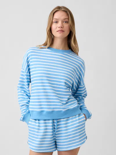 Gap Factory Relaxed Wedge French Terry Sweatshirt In Blue